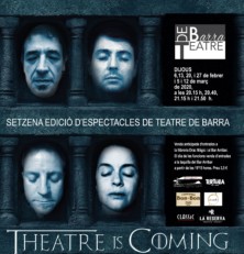 Dijous 6 de febrer s’estrena la nova edició del Teatre de Barra dedicada a sèries televisives: Theatre is coming
